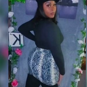 Snakeskin Print Buttoned Wrap Skirt size 1XL Fashion Nova